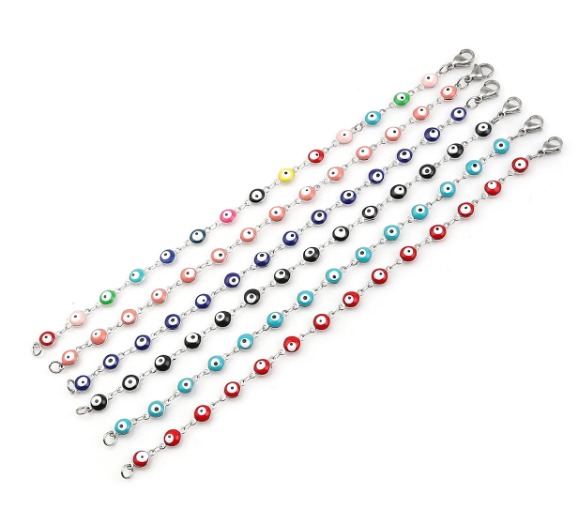 Pulsera Ojo Turco Acero Inoxidable Colores - Imagen 2
