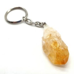 LLavero Citrino Calentado Raw 3cm
