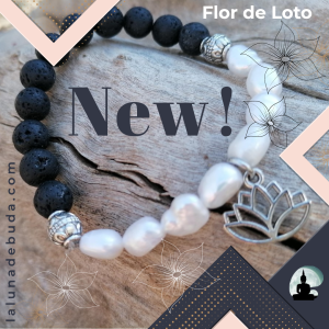 Pulsera Lava y Perlas de Río