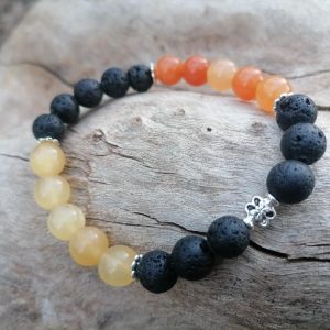 Pulsera Mixta Calcita y Aventurina