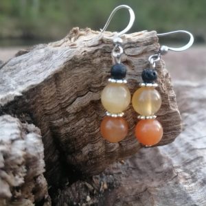 Pendientes Mixtos Calcita y Aventurina