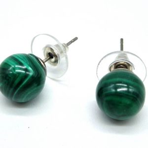 Pendientes Perla Malaquita