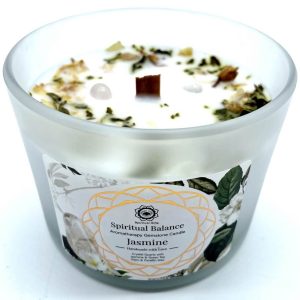 Vela Green Tree  'Equilibrio Espiritual' Cristal de Roca y Jazmín