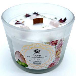 Vela Green Tree 'Amour' Cuarzo Rosa y Rosa