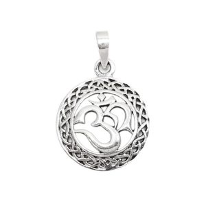 Colgante Plata Om Redondo Filigrana