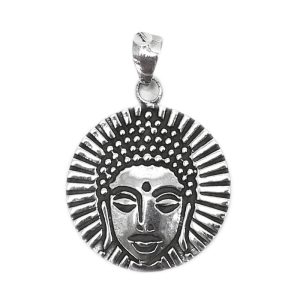 Colgante Plata Redondo Buda