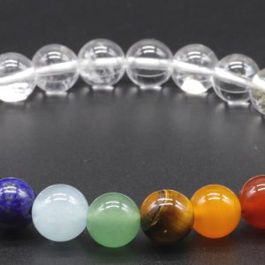 Pulsera Cristal de Roca 7 chakras