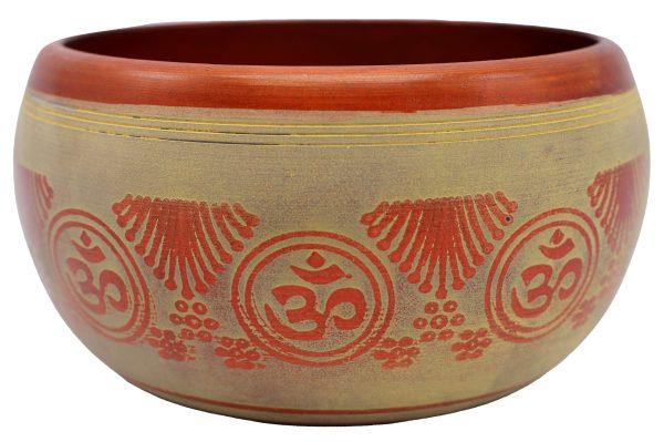 Cuenco Tibetano de Aluminio OM Beige 550g